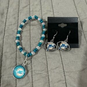 NFL handmade bracelet earring sets